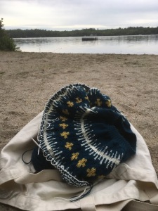 Knitting, with lake views!